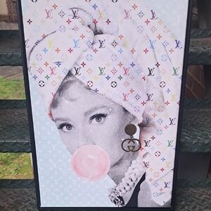 Luxury Fashion-Inspired Art Print with Multicolor Accents